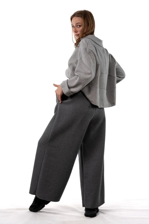 Spodnie Wendy Trendy Grafit - szerokie, eleganckie culottes