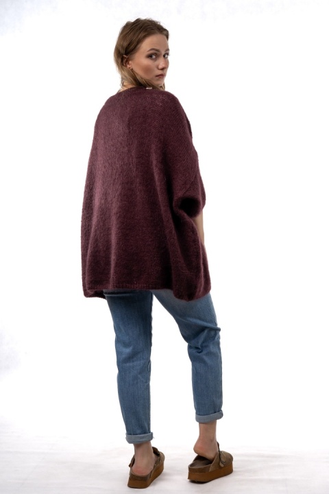 Sweter CXL Premium Mohair – Bakłażanowy