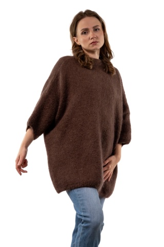 Sweter CXL Premium Mohair – Brązowy