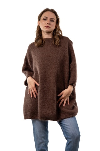 Sweter CXL Premium Mohair – Brązowy