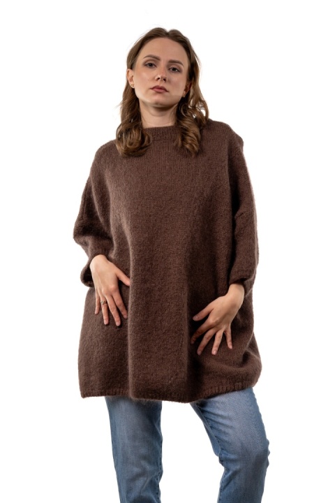Sweter CXL Premium Mohair – Brązowy