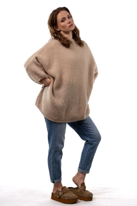 Sweter CXL Premium Mohair – Ciepły Beż