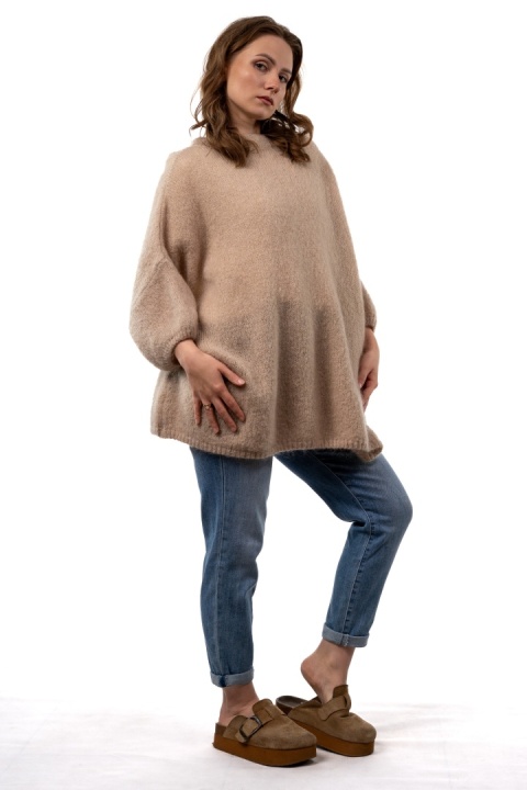 Sweter CXL Premium Mohair – Ciepły Beż