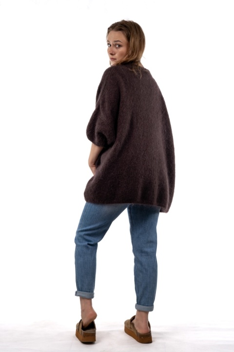 Sweter CXL Premium Mohair – Czekoladowy