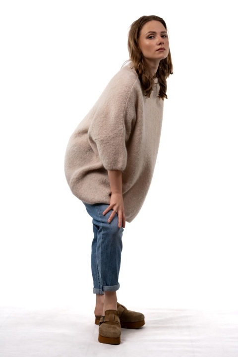 Sweter CXL Premium Mohair – Jasny Beż