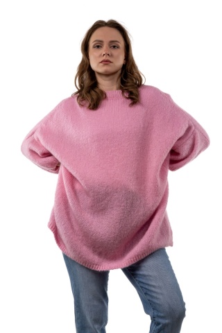 Sweter CXL Premium Mohair – Różowy