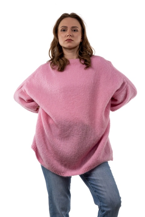 Sweter CXL Premium Mohair – Różowy
