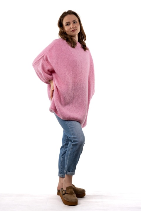 Sweter CXL Premium Mohair – Różowy