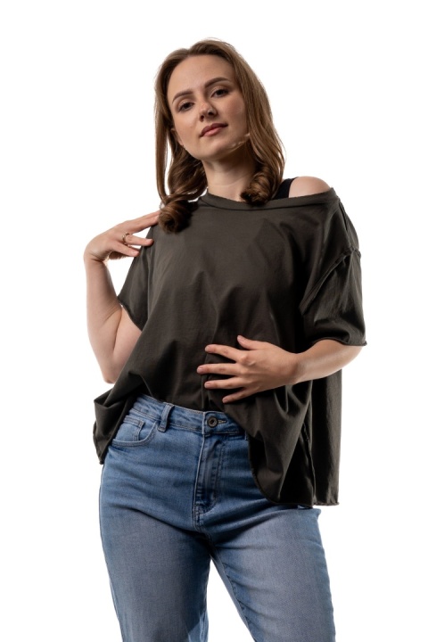 T-shirt Wendykei Oversize - Khaki/Oliwkowy