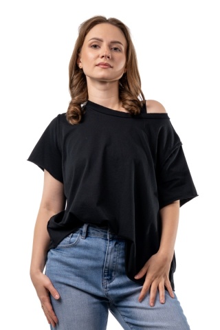 T-shirt Wendykei Oversize – Czarny