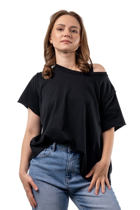 T-shirt Wendykei Oversize – Czarny