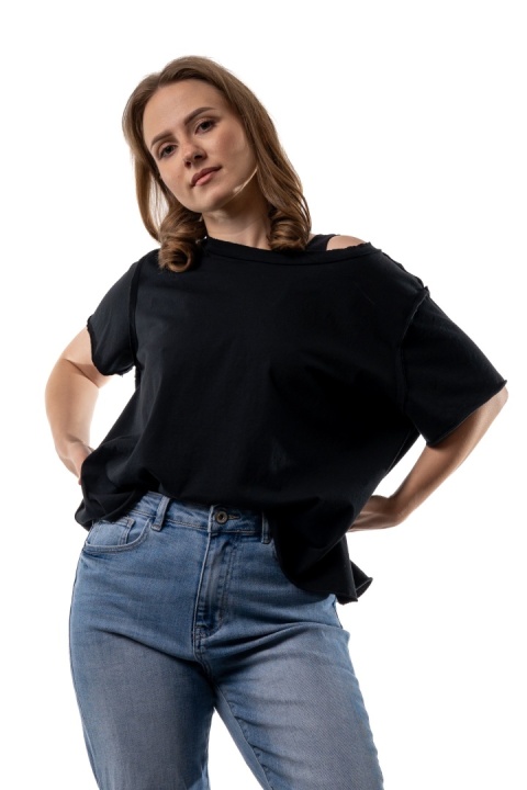 T-shirt Wendykei Oversize – Czarny