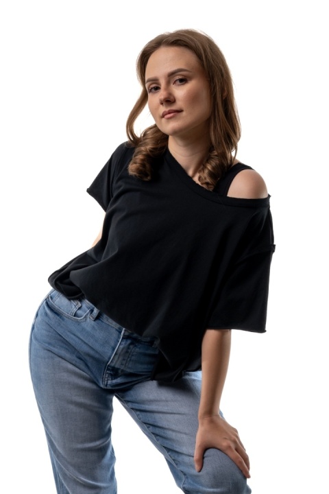 T-shirt Wendykei Oversize – Czarny