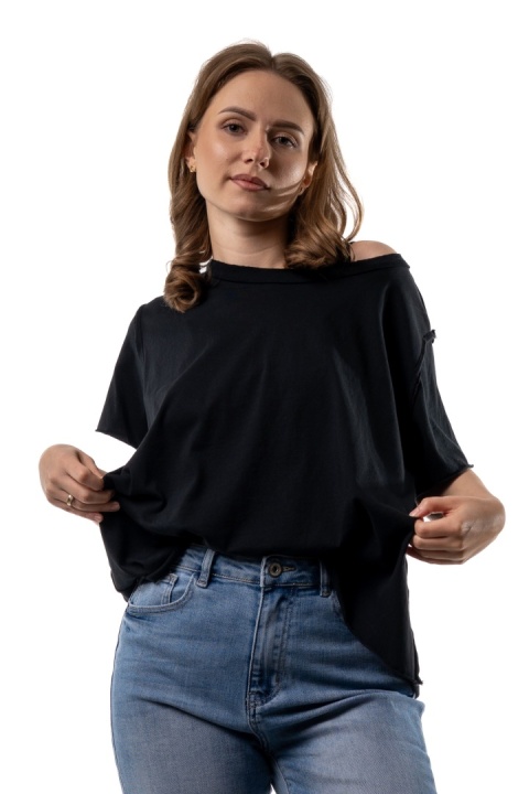 T-shirt Wendykei Oversize – Czarny