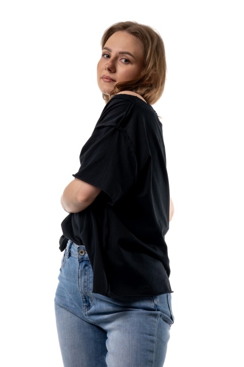 T-shirt Wendykei Oversize – Czarny