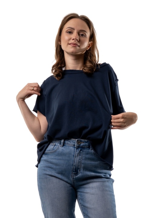 T-shirt Wendykei Oversize – Granaowy
