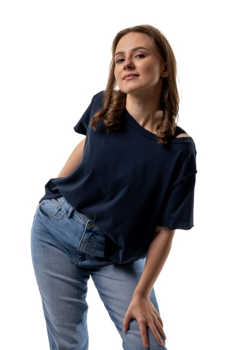 T-shirt Wendykei Oversize – Granaowy