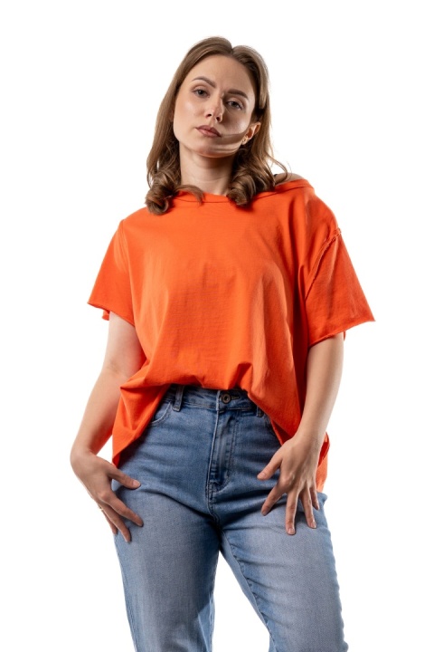 T-shirt Wendykei Oversize – Pomarańczowy