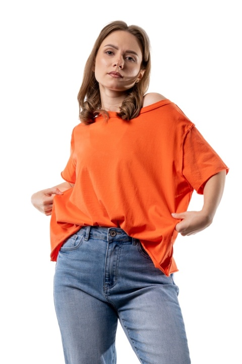 T-shirt Wendykei Oversize – Pomarańczowy
