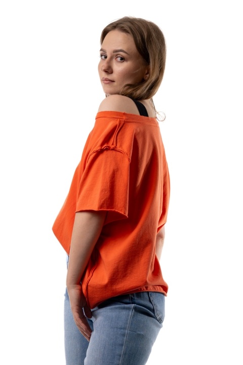 T-shirt Wendykei Oversize – Pomarańczowy