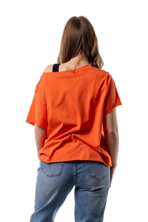 T-shirt Wendykei Oversize – Pomarańczowy