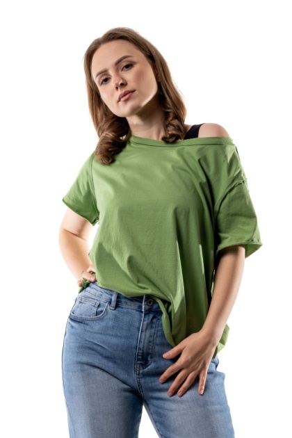 T-shirt Wendykei Oversize – Pistacjowy