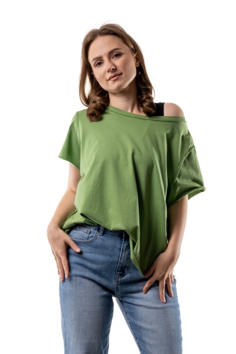 T-shirt Wendykei Oversize – Pistacjowy