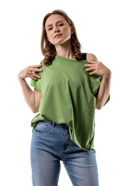 T-shirt Wendykei Oversize – Pistacjowy