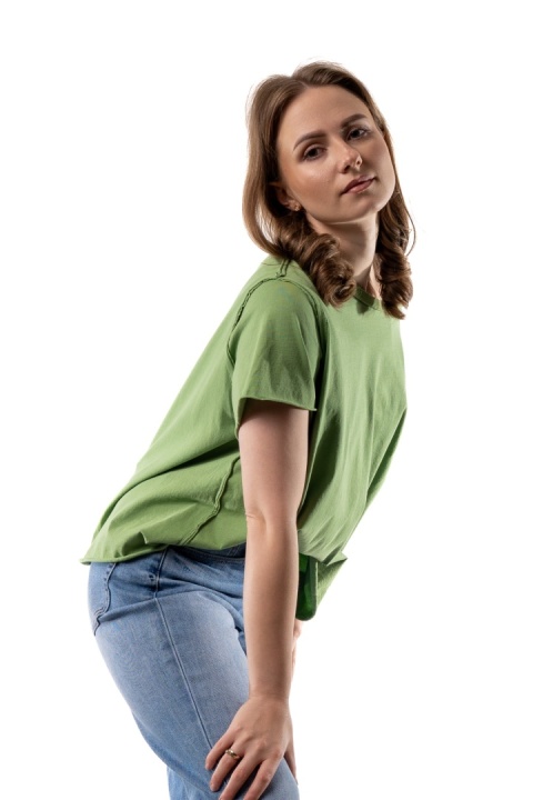 T-shirt Wendykei Oversize – Pistacjowy