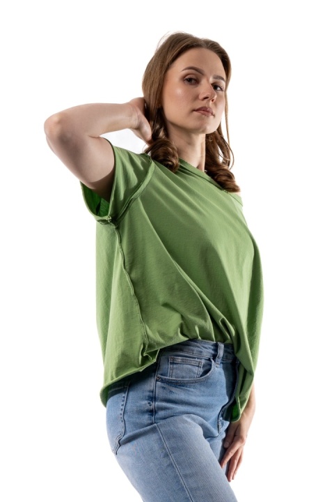 T-shirt Wendykei Oversize – Pistacjowy