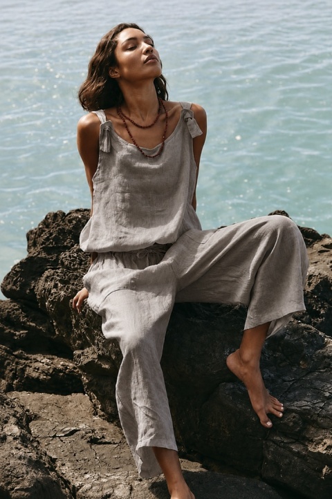Lniany top Wiya - Fango