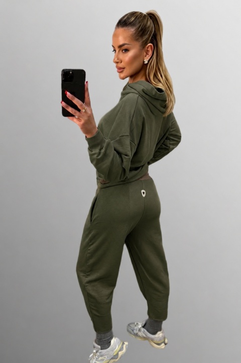 Spodnie Dresowe Balloon By Love Me Khaki olive