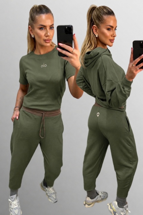 Spodnie Dresowe Balloon By Love Me Khaki olive