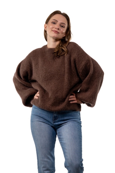 Sweter moherowy CXL Collection – Czekoladowy