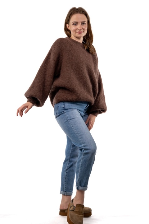 Sweter moherowy CXL Collection – Czekoladowy