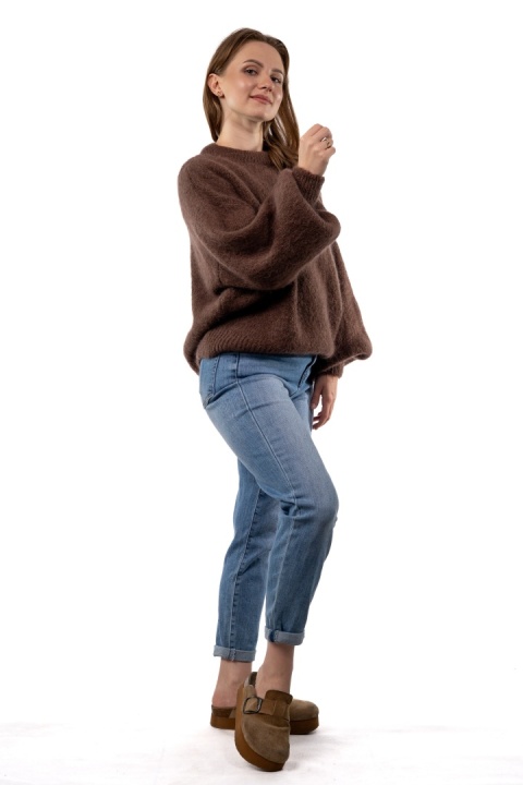 Sweter moherowy CXL Collection – Czekoladowy