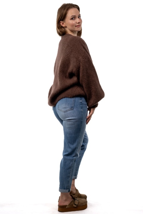 Sweter moherowy CXL Collection – Czekoladowy