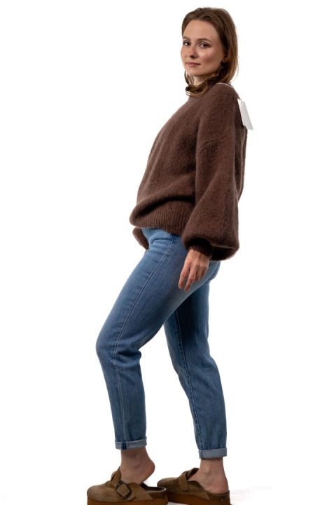 Sweter moherowy CXL Collection – Czekoladowy