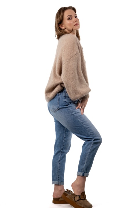 Sweter moherowy CXL Collection – Beżowy