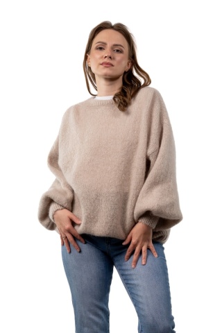 Sweter moherowy CXL Collection – Śmietankowy