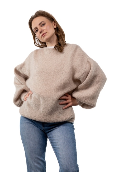 Sweter moherowy CXL Collection – Śmietankowy
