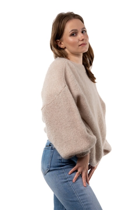 Sweter moherowy CXL Collection – Śmietankowy