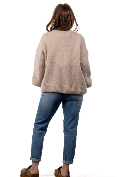 Sweter moherowy CXL Collection – Śmietankowy