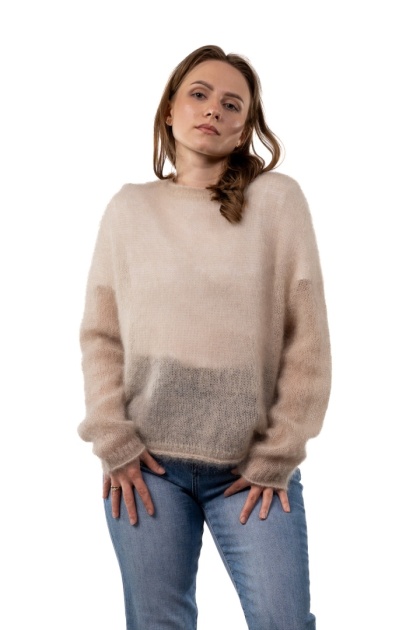 Sweter Kid Mohair Premium – Beżowy