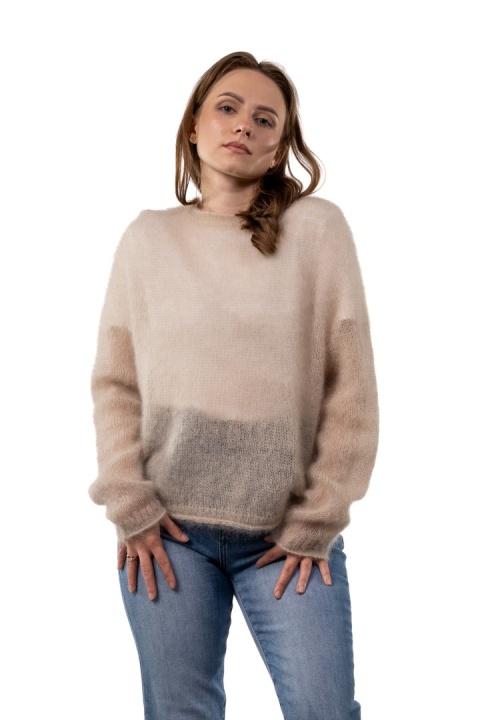 Sweter Kid Mohair Premium – Beżowy