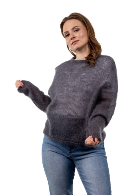 Sweter Kid Mohair Premium – Grafitowy