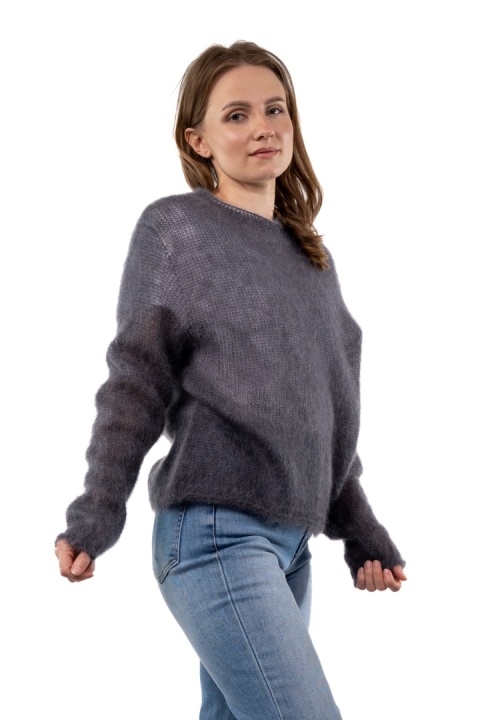 Sweter Kid Mohair Premium – Grafitowy