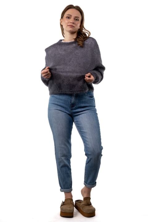 Sweter Kid Mohair Premium – Grafitowy