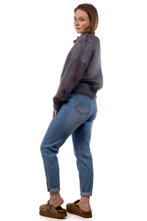 Sweter Kid Mohair Premium – Grafitowy