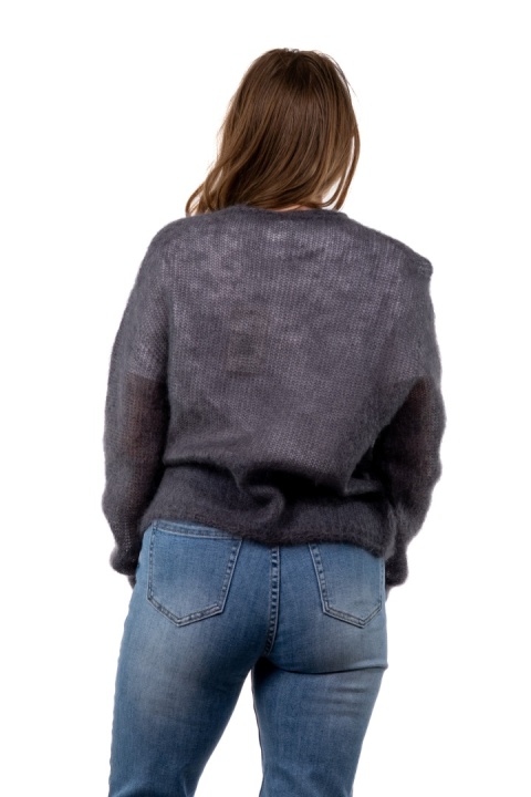 Sweter Kid Mohair Premium – Grafitowy